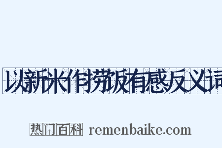以新米作捞饭有感反义词是什么意思的图片